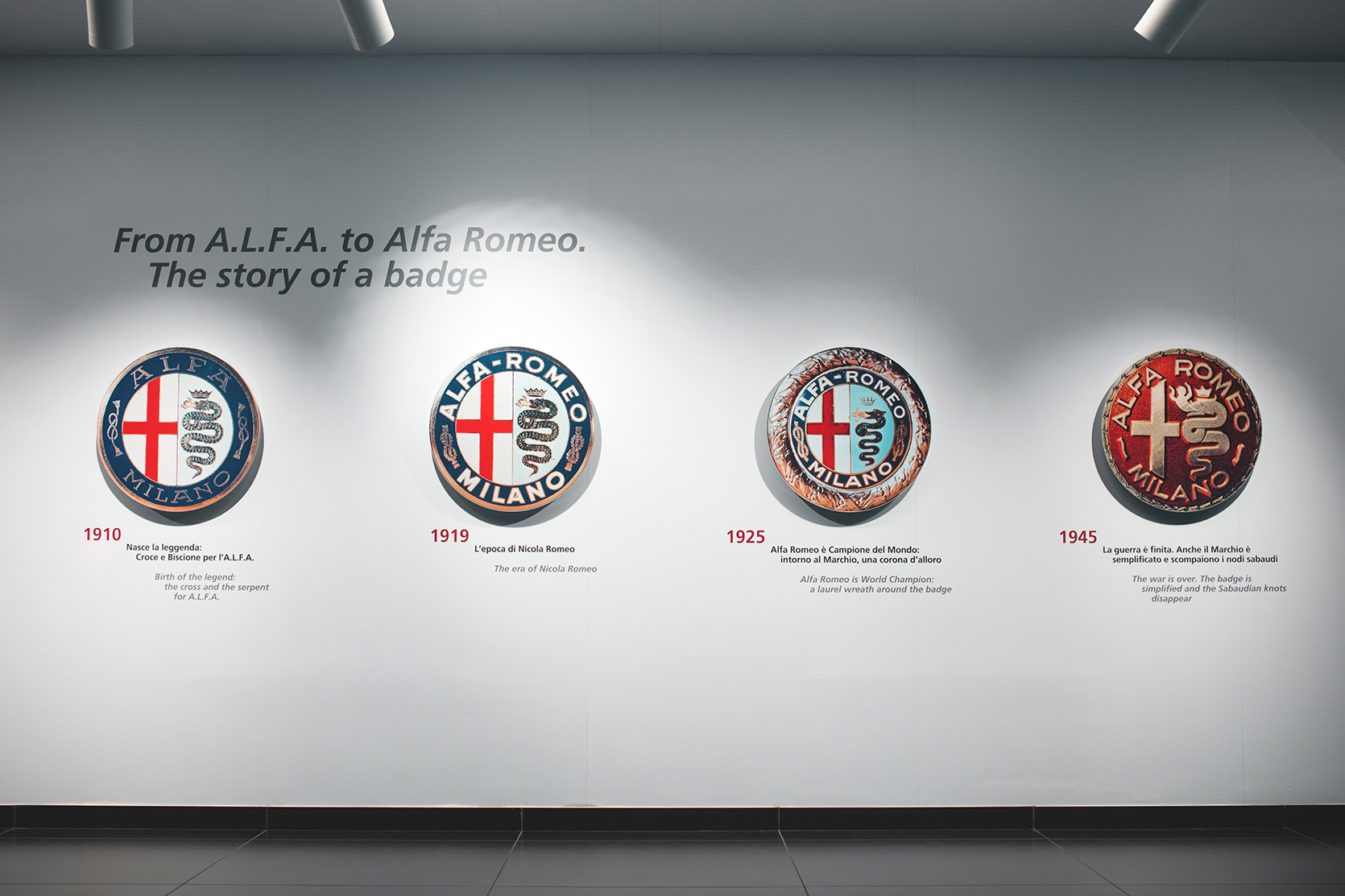An Alfa Romeo Badge history at Alfa Romeo Museum