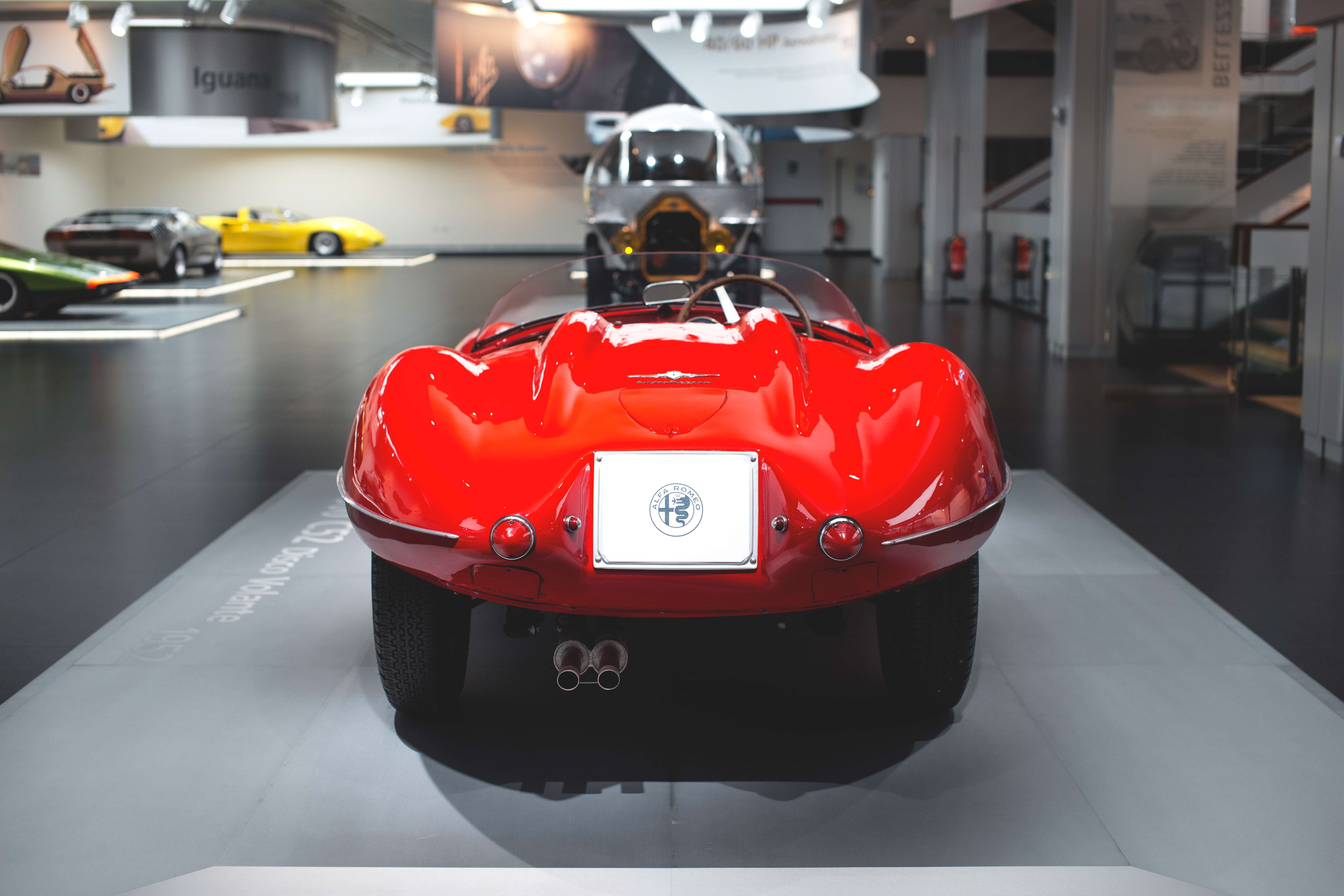 An Alfa Romeo C52 Discovolante rearend at Alfa Romeo Museum