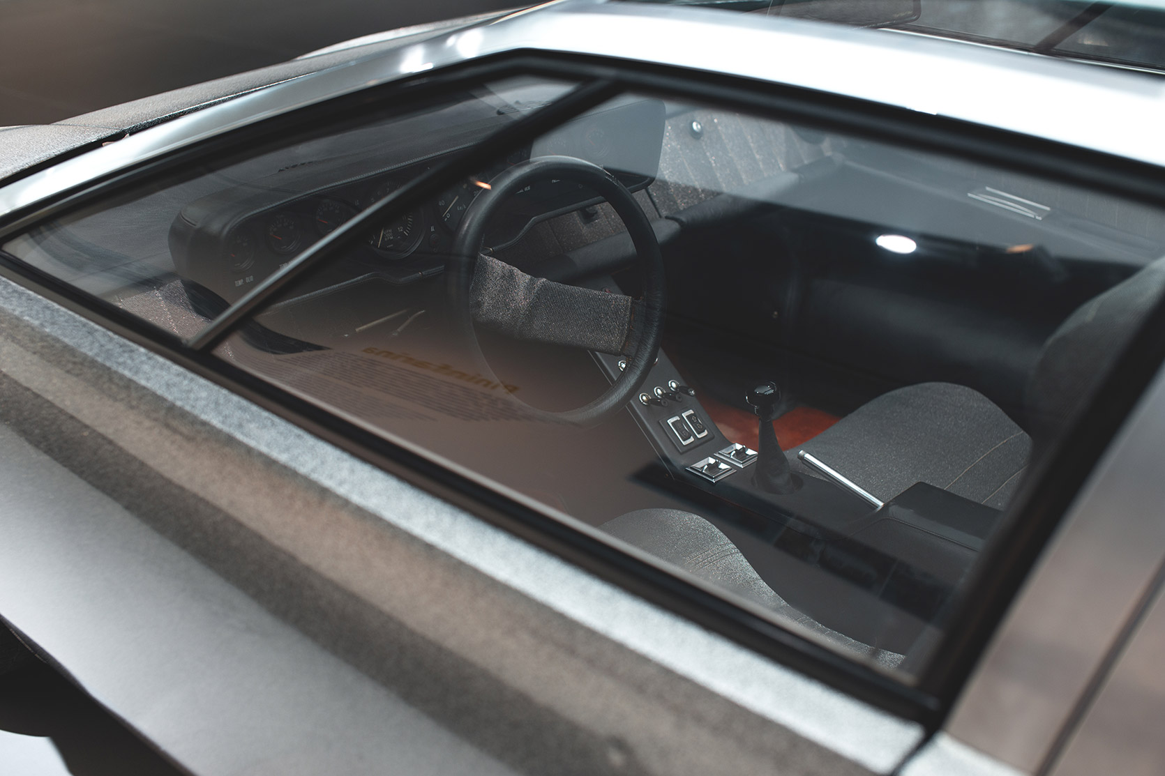 An Alfa Romeo Iguana 33 interiors at Alfa Romeo Museum
