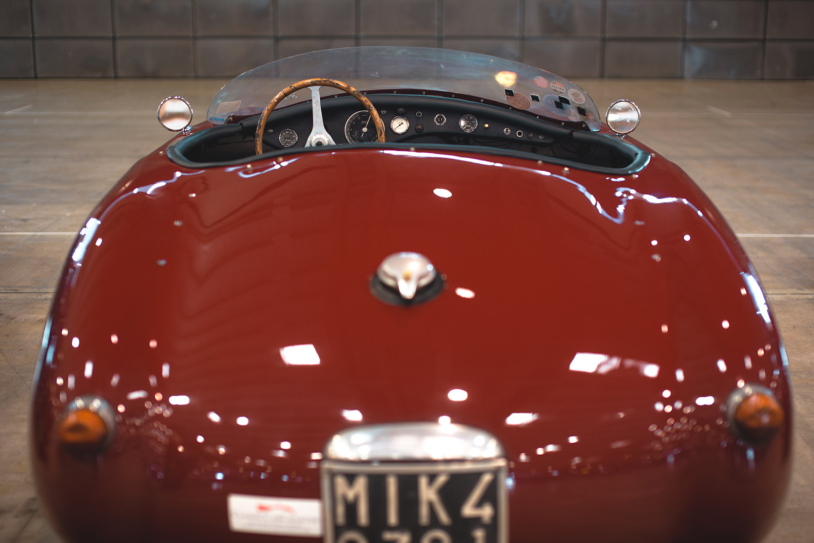 The Ermini 1100 Sport in Brescia Fiere ready for the Mille Miglia checks