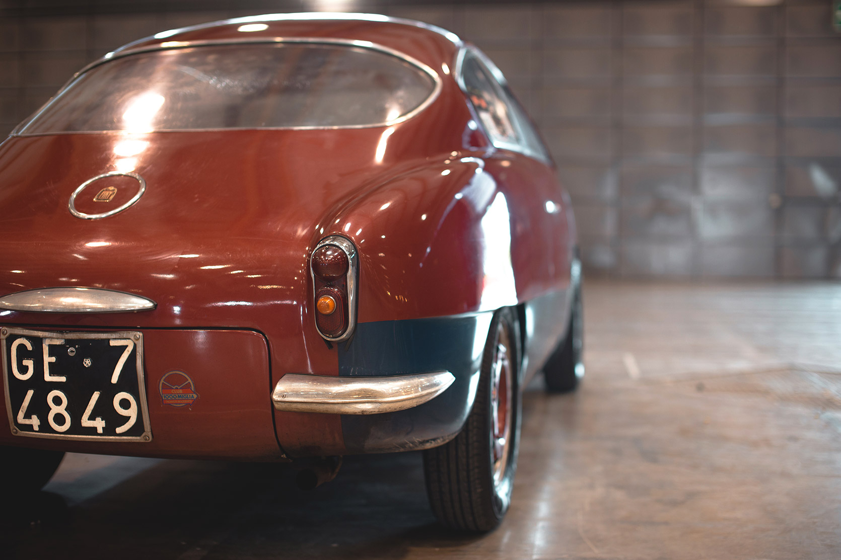 A side of the Fiat 1100 Coupè Zagato