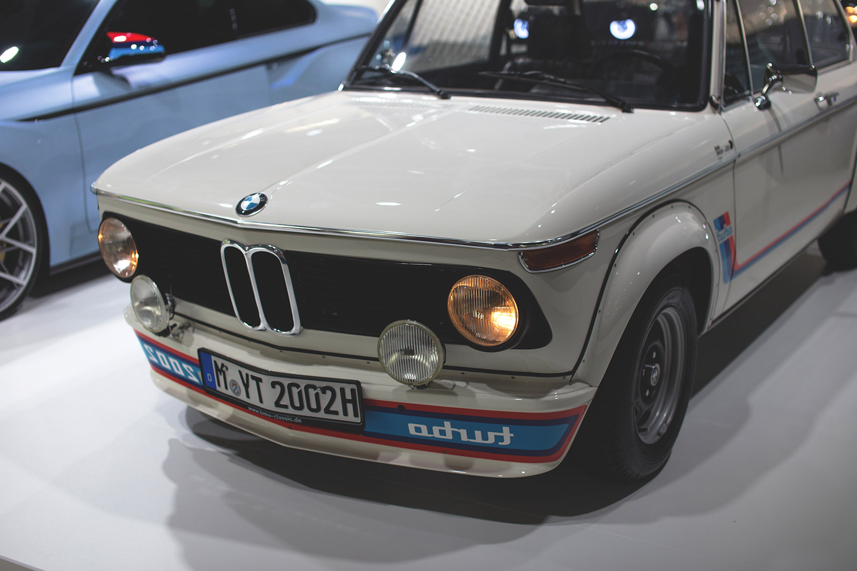 A BMW 2002 Turbo in the BMW exhibition at Concorso d'Eleganza Villa d'Este