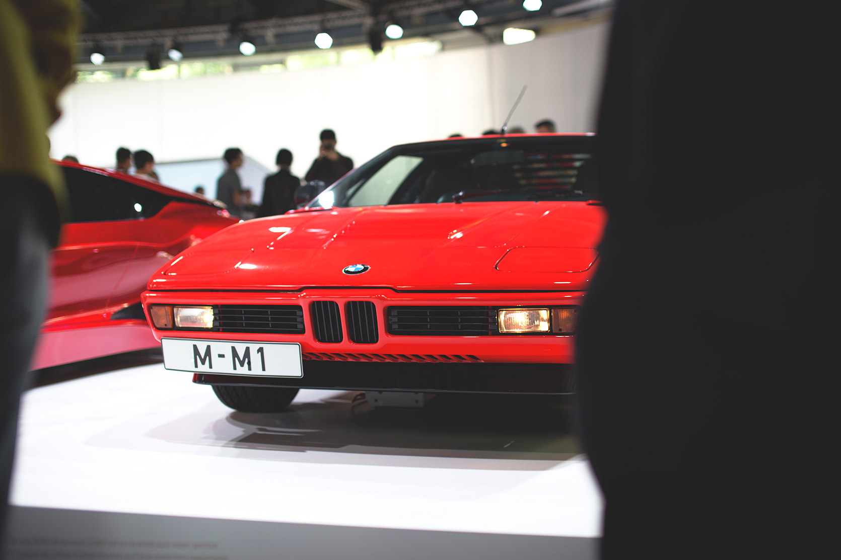 The original BMW M1 in the BMW exhibition at Concorso d'Eleganza Villa d'Este