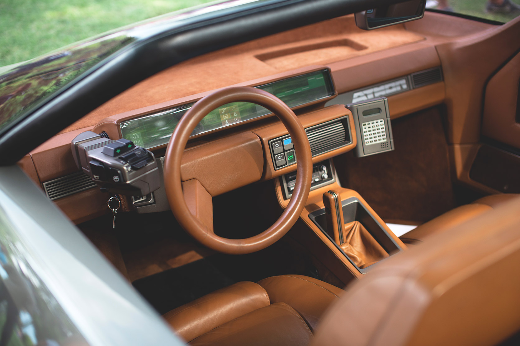 The futuristic interiors of the Lamborghini Athon of 1980 at Concorso d'Eleganza Villa d'Este
