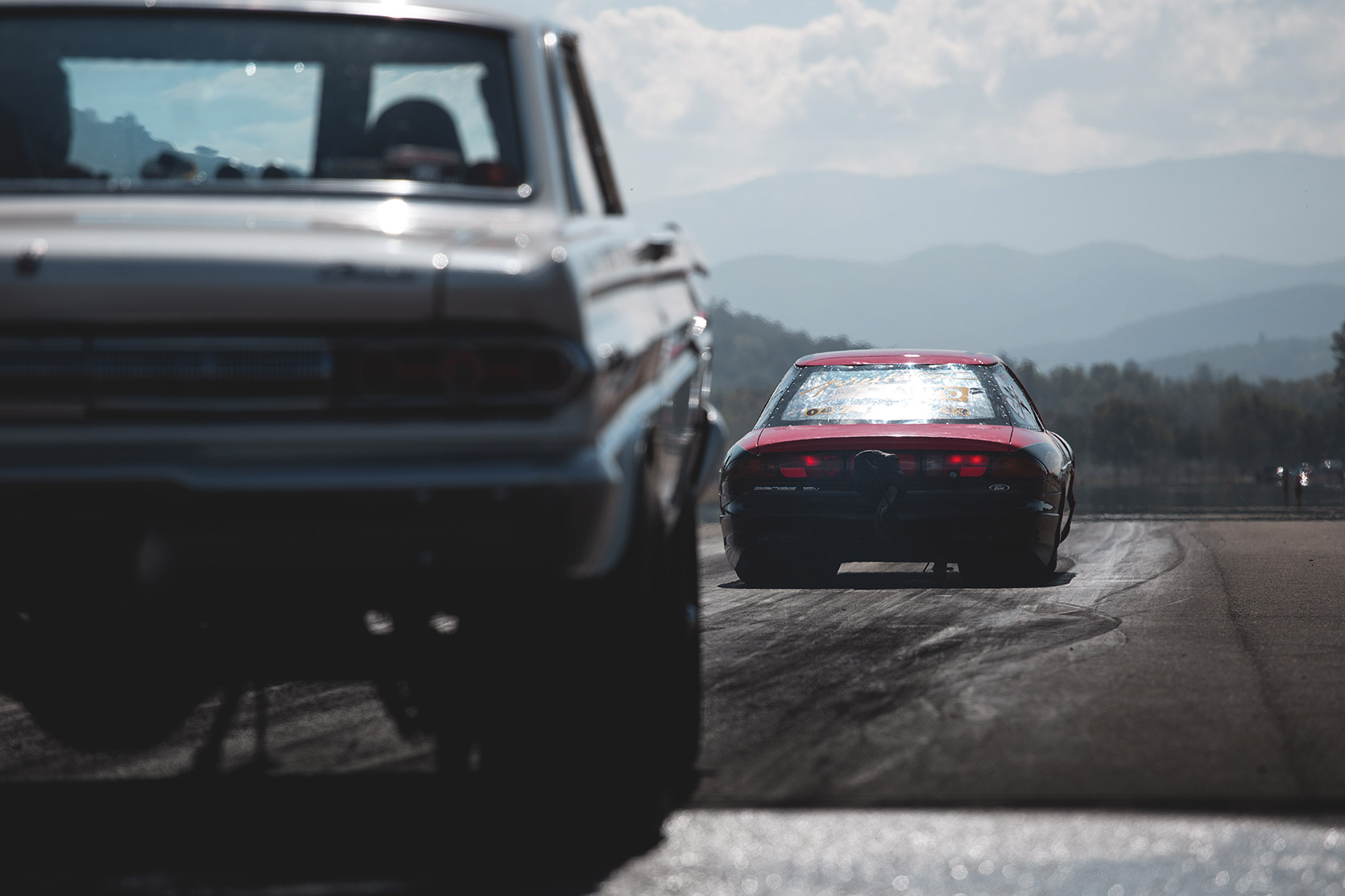 A Ford Probe Dragster ready for the race at Rivanazzano Hills Race