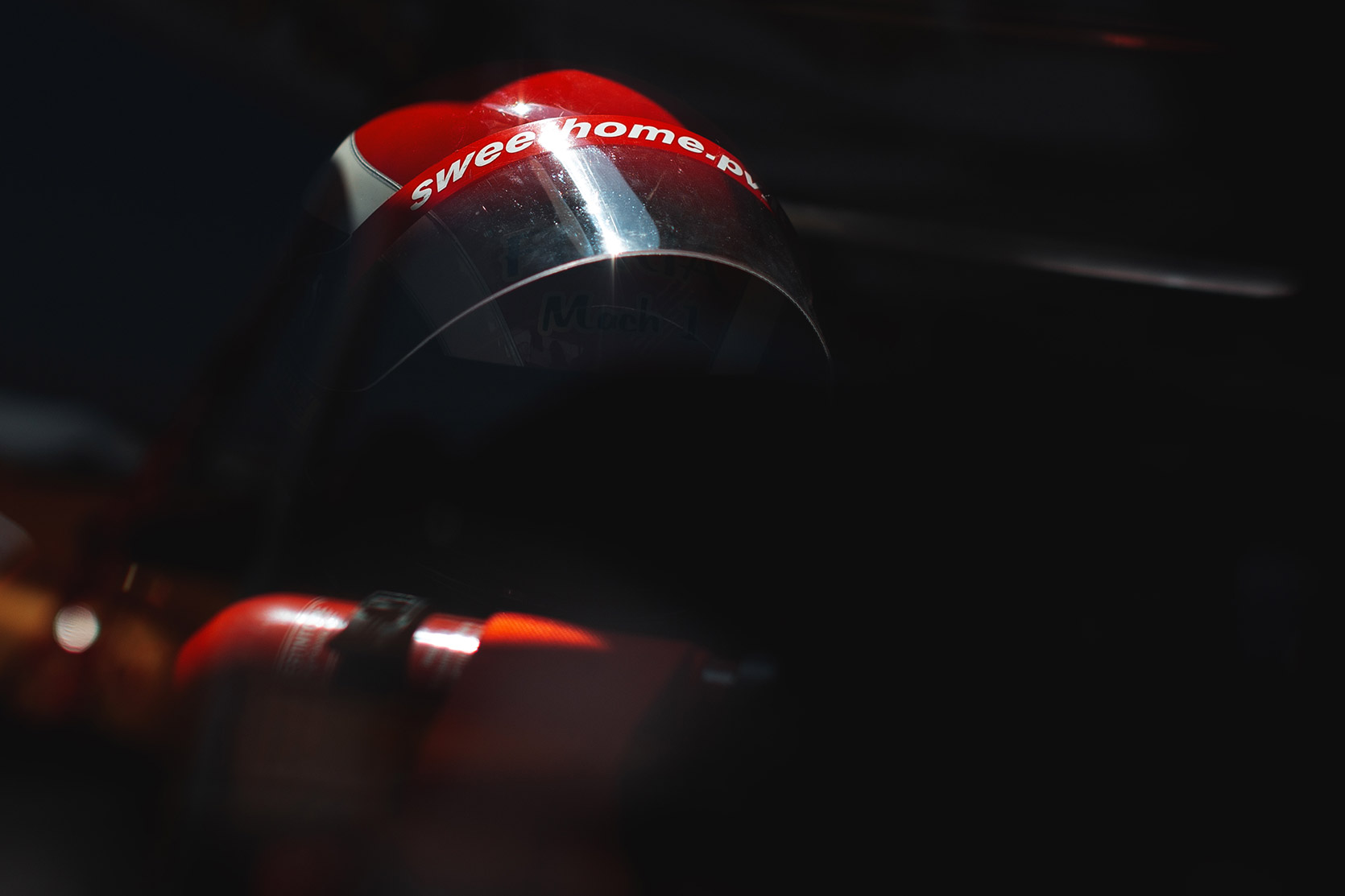 A close-up of a Helmet in a car at Rivannazano Hills Race