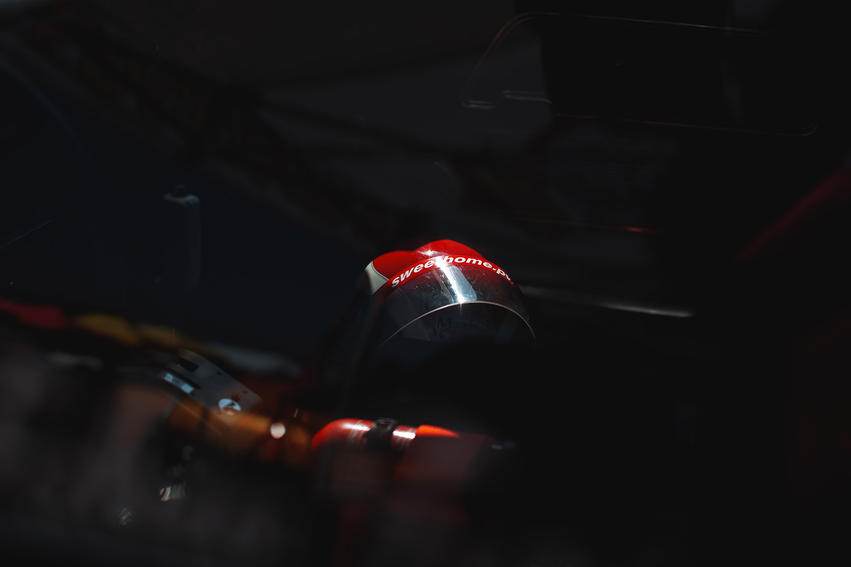 A Helmet in a car at Rivannazano Hills Race