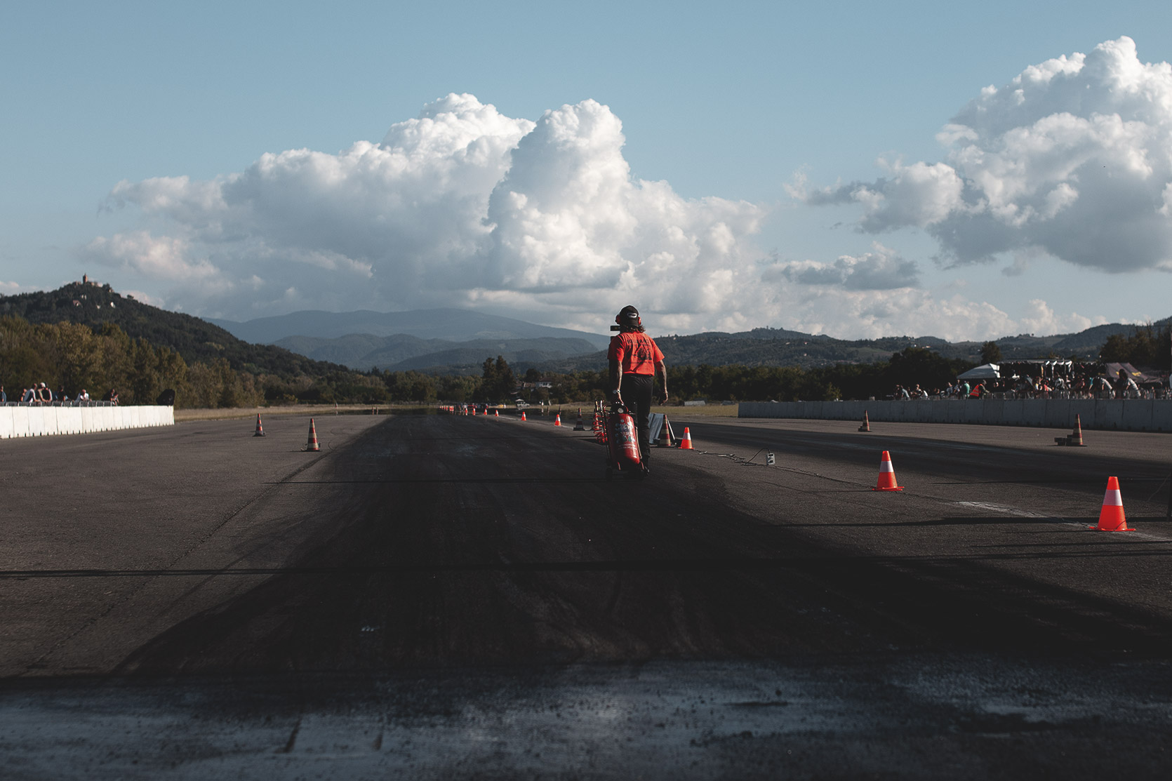 Stuff checking the track before the race at Rivanazzano Hills Race