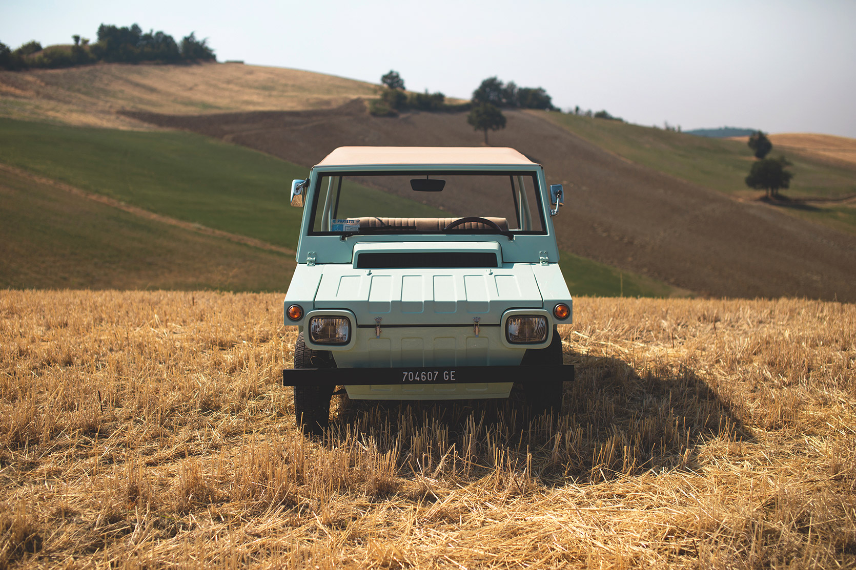 A Fiat 126 named Giungla by Garage Italia in the countryside