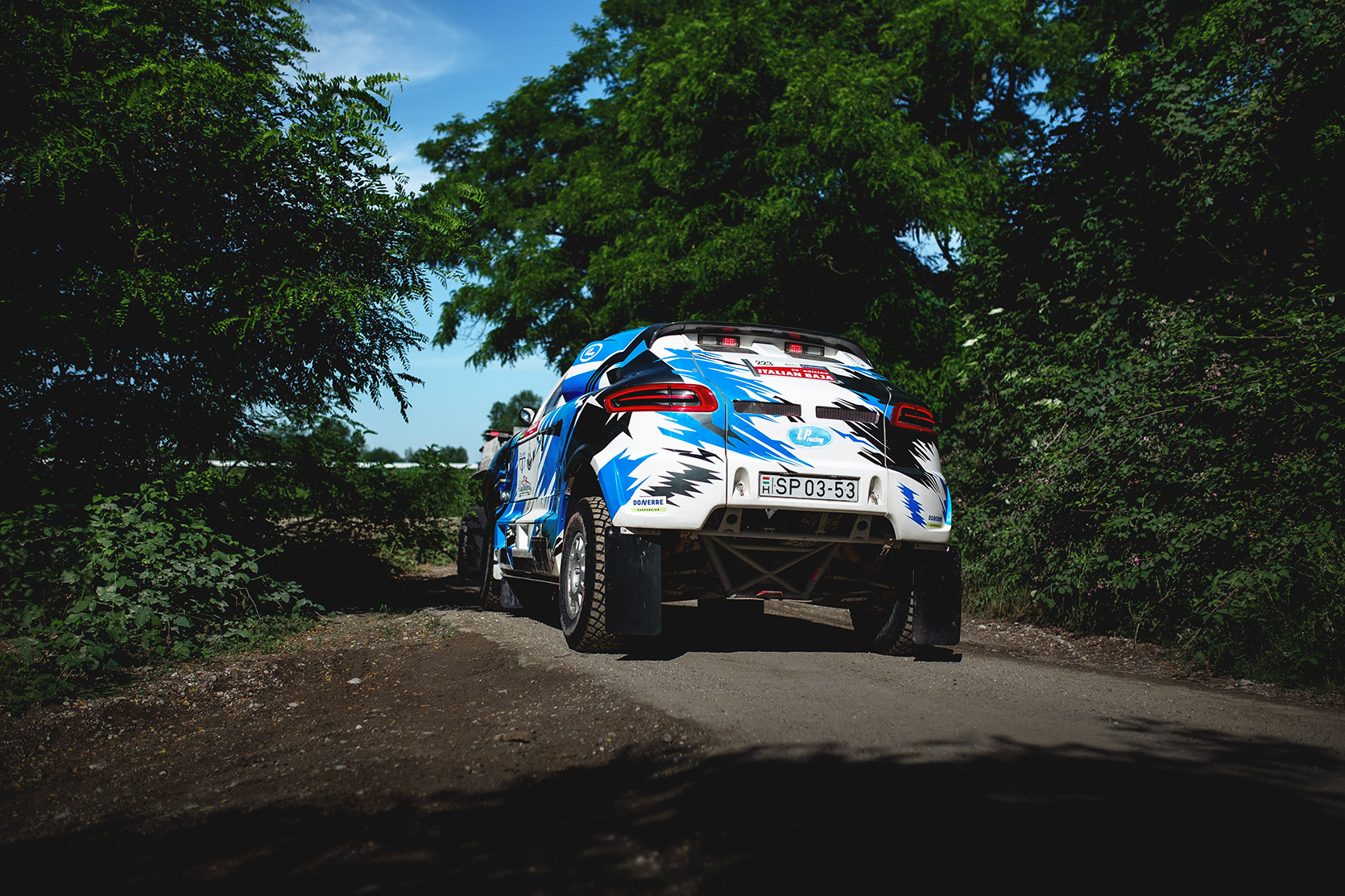 LP Racing team on their Porsche Macan ready for the Race Session at Italian Baja