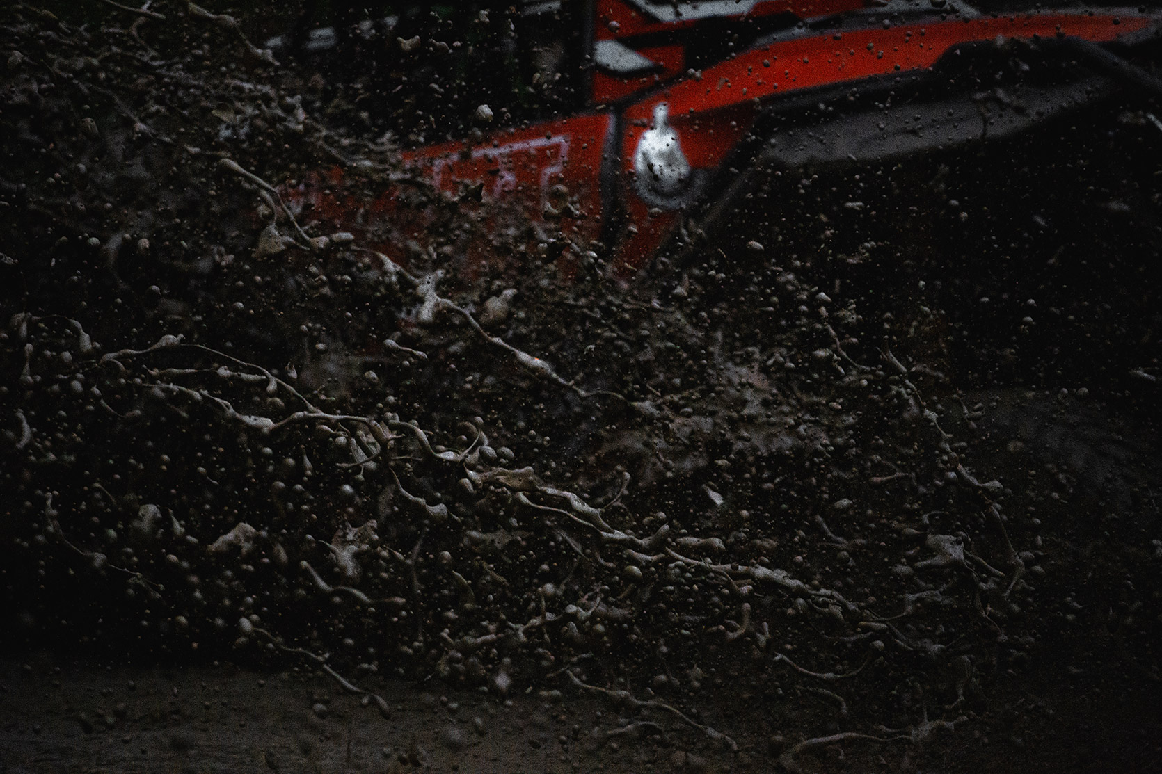 Spashing mud at Italian Baja