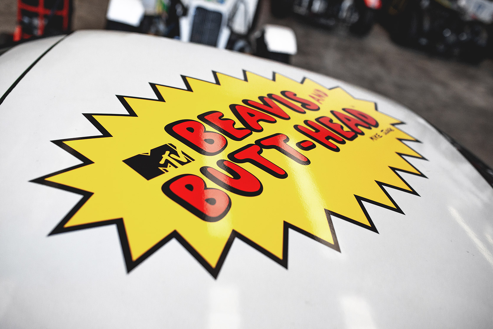 Beavis and Butt-Head sticker by Iuter detail on Rizphel's Nissan Silvia S14 roof