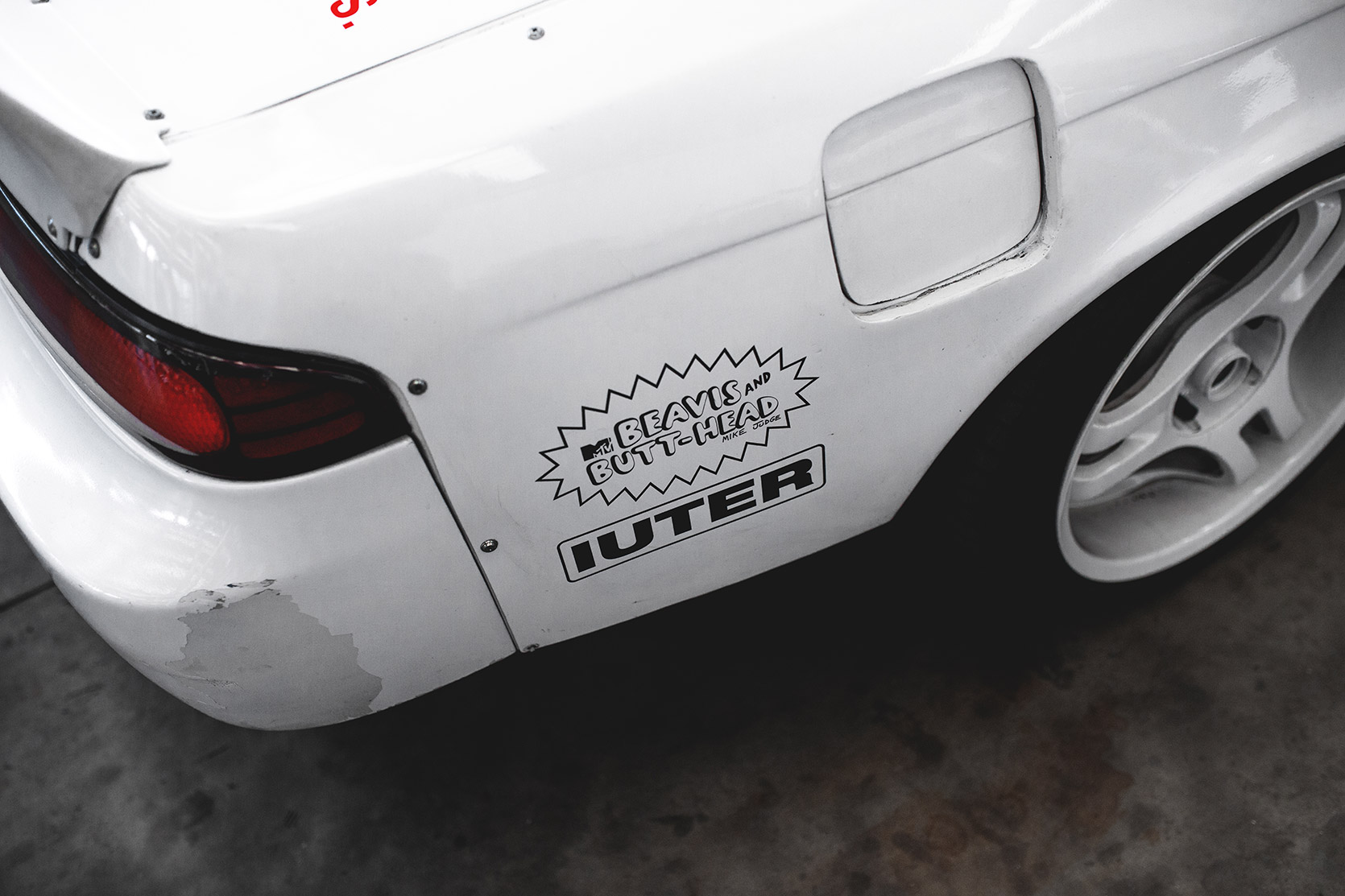 Beavis and Butt-Head sticker by Iuter on the Rizphel's Nissan Silvia S14 side