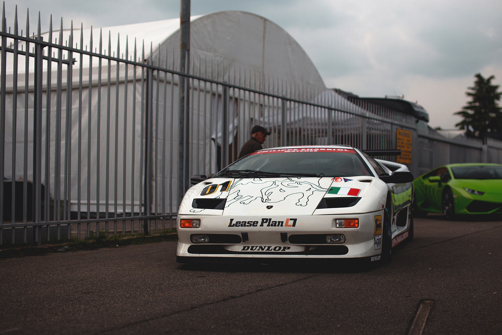 A Lamborghini Diablo GT3 in the paddock of Autodromo Nazionale Monza