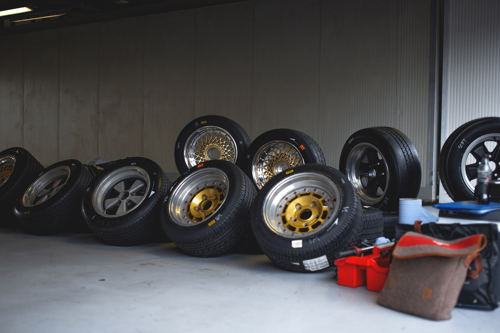Wheels in the box of Autodromo Nazionale Monza at Modena 100 Ore