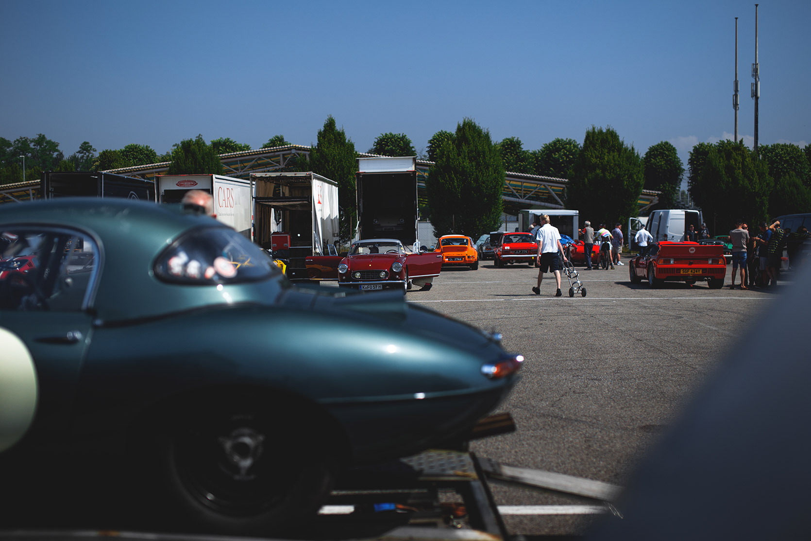 Preparing sessions in the paddock of Autodromo Nazionale Monza at Modena 100 Ore