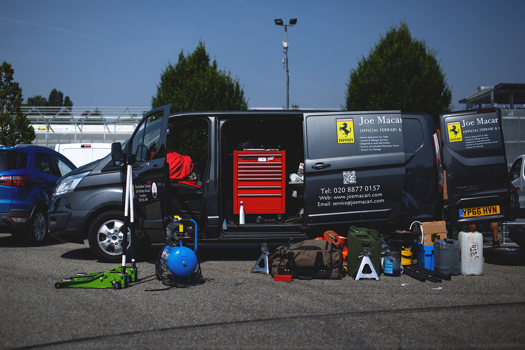A Service Truck for Ferraris in the paddock at Autodromo Nazionale Monza at Modena 100 Ore