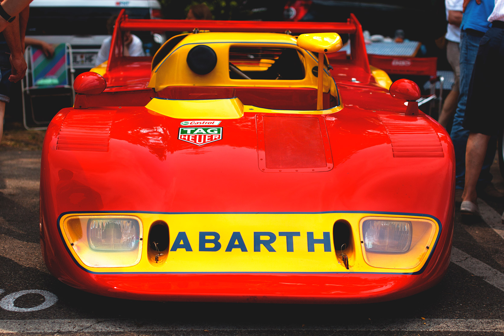 A Fiat Abarth SE 027 2000 parked at Vernasca Silver Flag