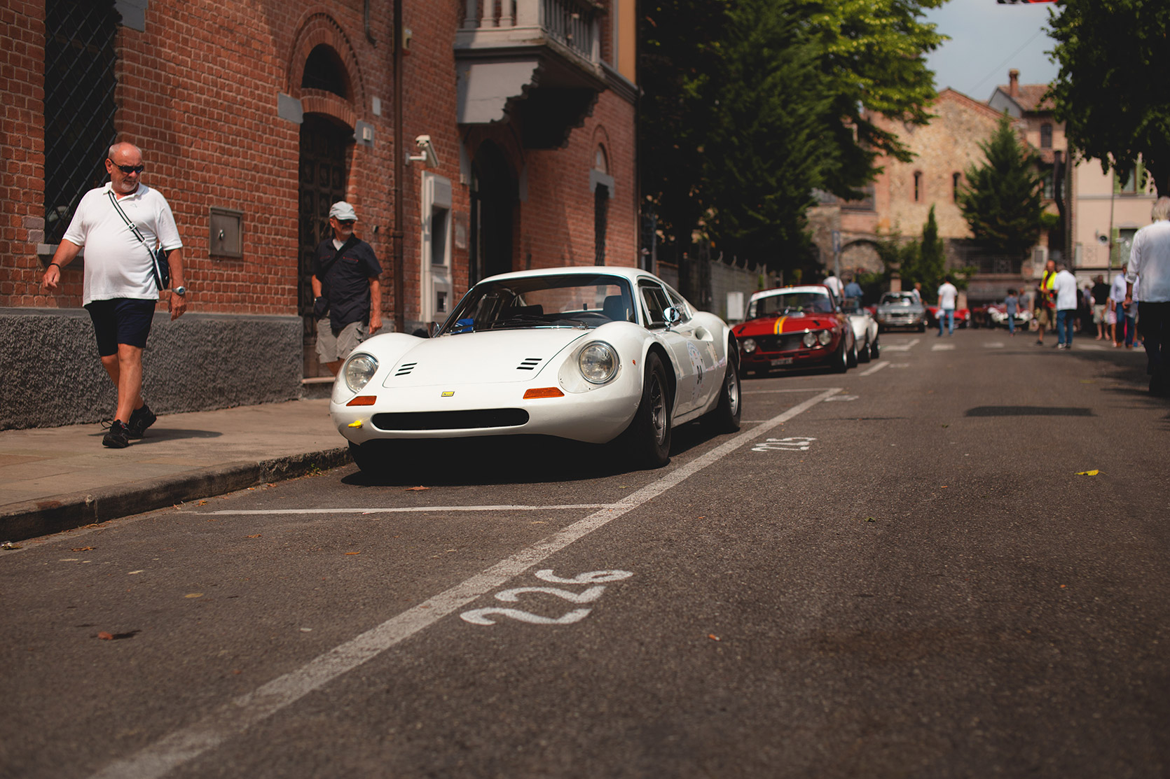 A Ferrari 246 GT Dino parked at Vernasca Silver Flag