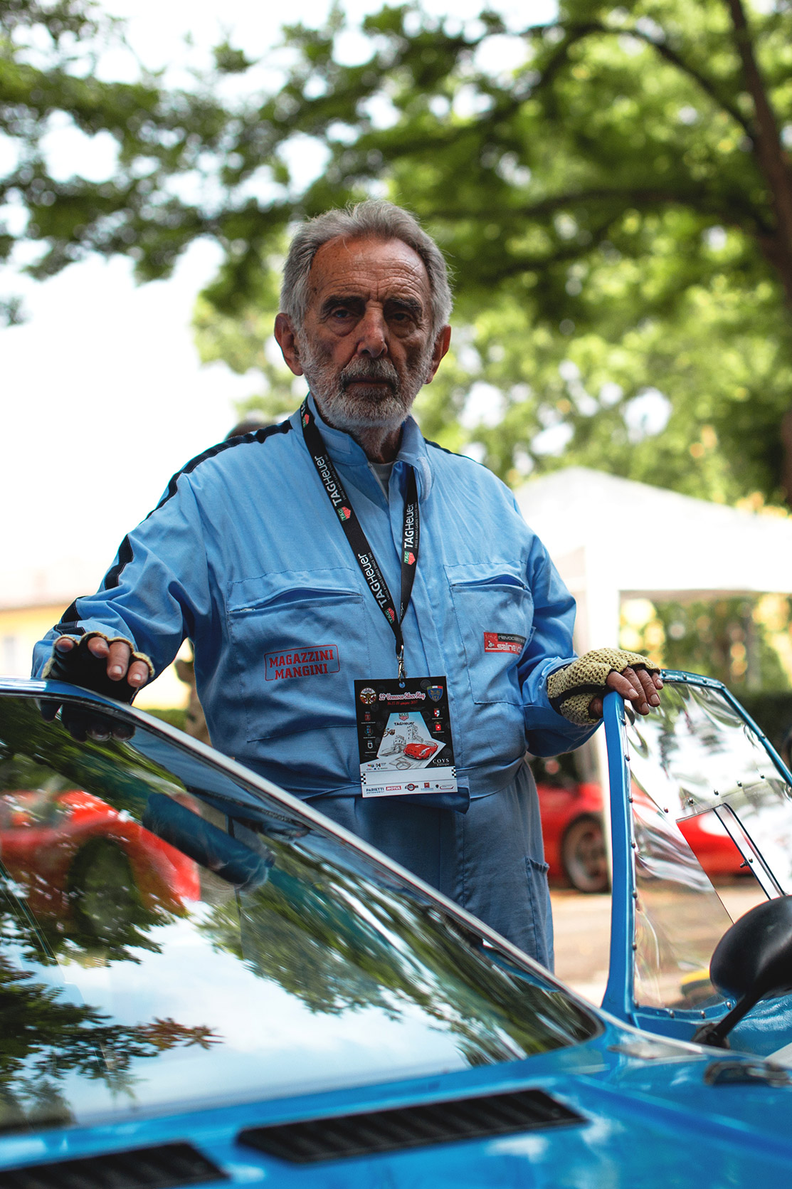 Driver of a Lancia Beta Montecarlo waiting for the race at Vernasca Silver Flag